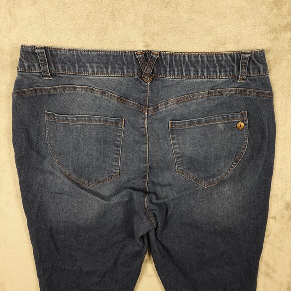 Democracy Jeans Ab Technology high rise skinny ankle women's 16W blue stretchy - Picture 10 of 11